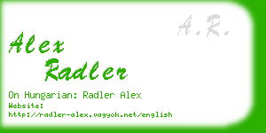 alex radler business card